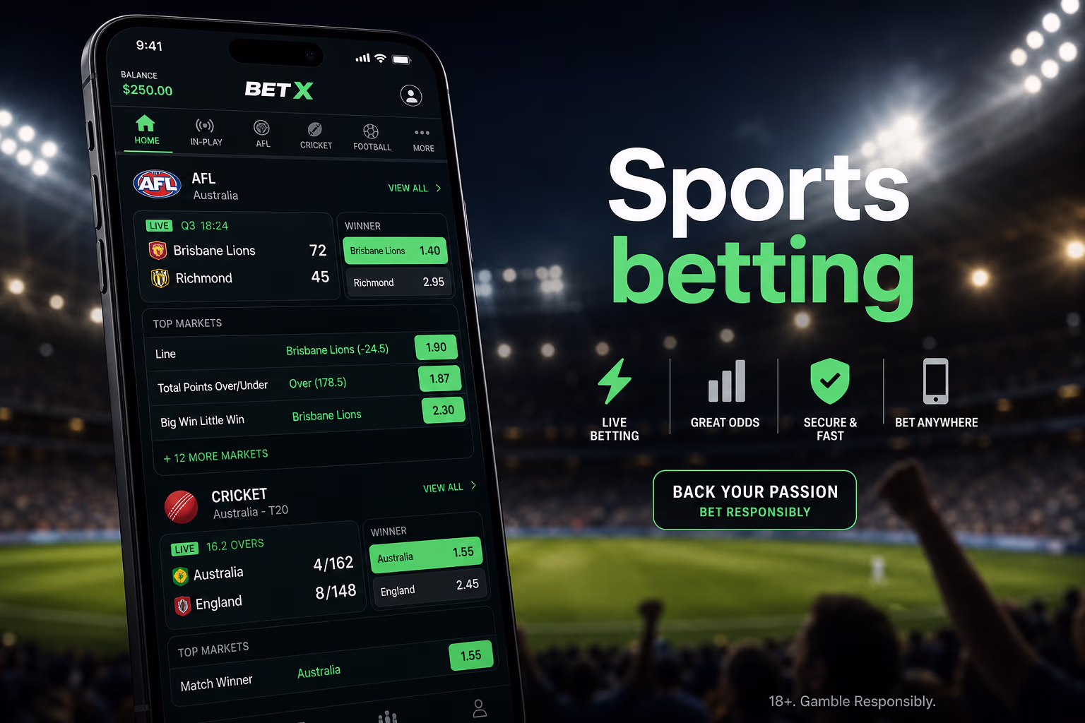Rainbet Sports Betting on Mobile